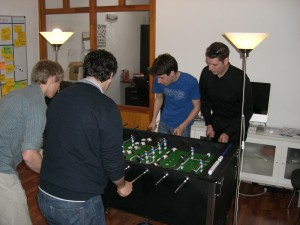 Leo, Nuno, Max and Gerard having fun (by Frederik)