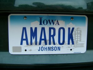 Amarok license plate