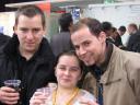 Eckhart, Lydia and Franz at a booth party